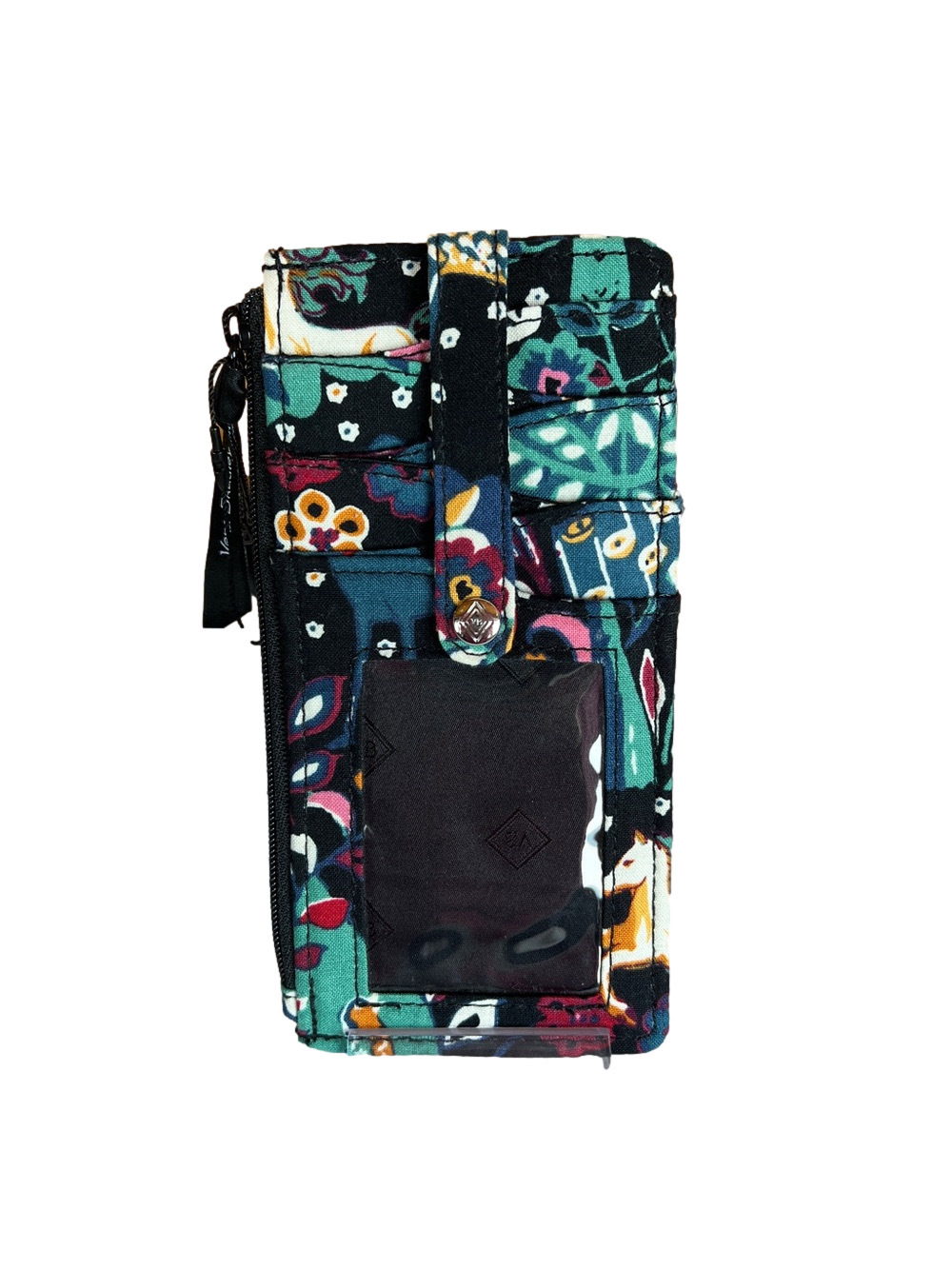 Vera Bradley Black Floral Ultimate Card Case in Enchantment Pattern NWT - Picture 1 of 6
